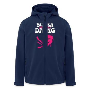 Scuba Diving Mom - Men’s Recycled Softshell Jacket by Stanley/Stella - navy - Front - AI Model Male 185 light (185cm)