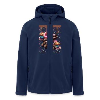 Candy Alert - Men’s Recycled Softshell Jacket by Stanley/Stella - navy - Front - AI Model Male 185 light (185cm)