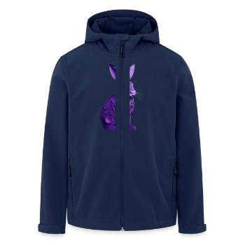 Rabbit violet - Men’s Recycled Softshell Jacket by Stanley/Stella - navy - Front - AI Model Male 185 light (185cm)