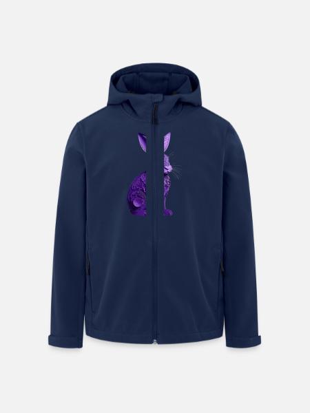 Rabbit violet - Men’s Recycled Softshell Jacket by Stanley/Stella - navy