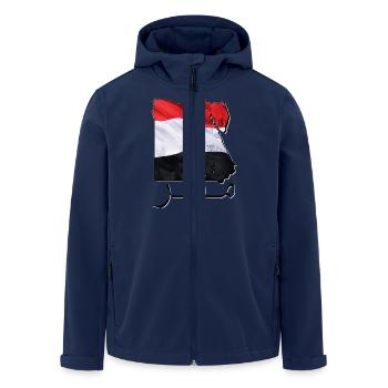 Drapeau de l’Égypte en Égypte Carte EC - Veste softshell homme en polyester recyclé Stanley/Stella - marine - Devant - AI Model Male 185 light (185cm)