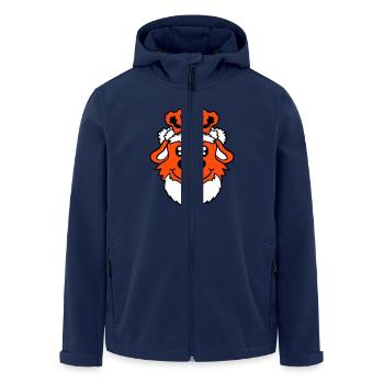 Hund Krone König Prinz Lord Herrscher Majestät - Recycelte Männer Softshell-Jacke von Stanley/Stella - Navy - Vorne - AI Model Male 185 light (185cm)