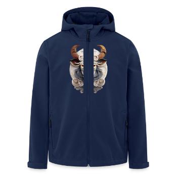 Sternzeichen Stier - Recycelte Männer Softshell-Jacke von Stanley/Stella - Navy - Vorne - AI Model Male 185 light (185cm)