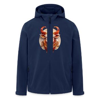 Sternzeichen Stier - Recycelte Männer Softshell-Jacke von Stanley/Stella - Navy - Vorne - AI Model Male 185 light (185cm)