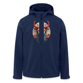Sternzeichen Stier - Recycelte Männer Softshell-Jacke von Stanley/Stella - Navy - Vorne - AI Model Male 185 light (185cm)