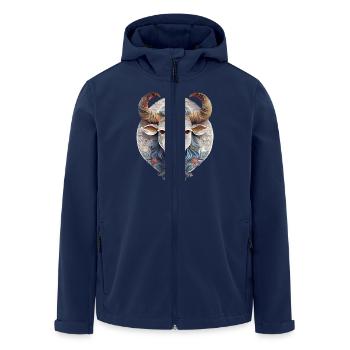 Sternzeichen Stier - Recycelte Männer Softshell-Jacke von Stanley/Stella - Navy - Vorne - AI Model Male 185 light (185cm)