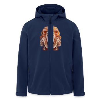 Signe du zodiaque Lion - Veste softshell homme en polyester recyclé Stanley/Stella - marine - Devant - AI Model Male 185 light (185cm)