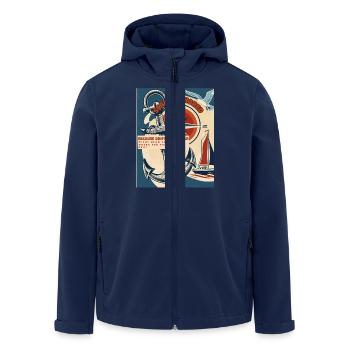 Stay Anchor Finale - Recycelte Männer Softshell-Jacke von Stanley/Stella - Navy - Vorne - AI Model Male 185 light (185cm)