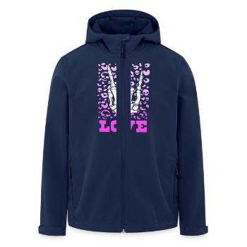 xoxo love you amore Flowers Women Valentine day 14 - Men’s Recycled Softshell Jacket by Stanley/Stella - navy - Front - AI Model Male 185 light (185cm)