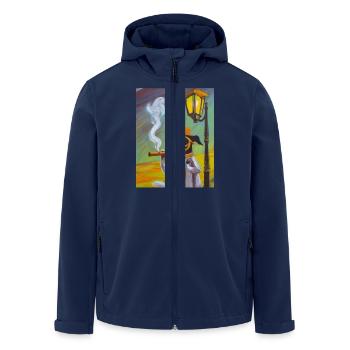 Distinguished Dog - Men’s Recycled Softshell Jacket by Stanley/Stella - navy - Front - AI Model Male 185 light (185cm)