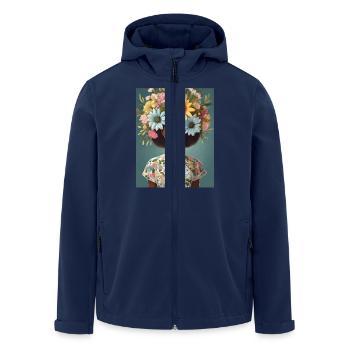Couronne de fleurs 2 - Veste softshell homme en polyester recyclé Stanley/Stella - marine - Devant - AI Model Male 185 light (185cm)
