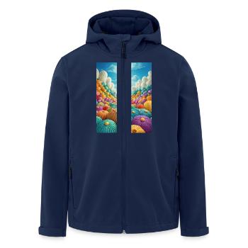 Knitting on Heavens Door - Men’s Recycled Softshell Jacket by Stanley/Stella - navy - Front - AI Model Male 185 light (185cm)