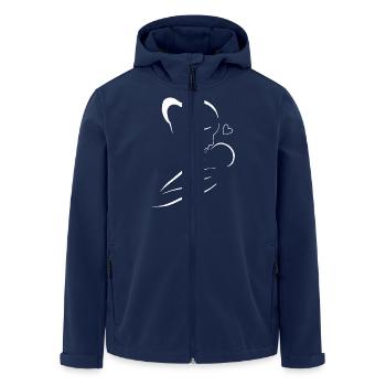 Mama liebt dich Mama Blumen Frauen Valentinstag - Recycelte Männer Softshell-Jacke von Stanley/Stella - Navy - Vorne - AI Model Male 185 light (185cm)