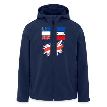 OLD SCHOOL BIKER UK - Men’s Recycled Softshell Jacket by Stanley/Stella - navy - Front - AI Model Male 185 light (185cm)