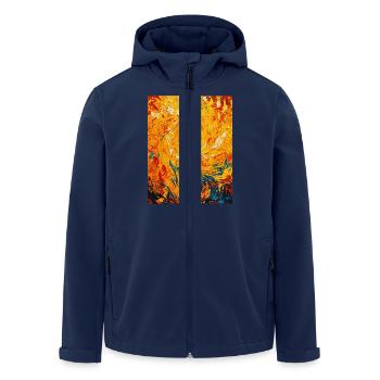 Swirling Fire - Men’s Recycled Softshell Jacket by Stanley/Stella - navy - Front - AI Model Male 185 light (185cm)