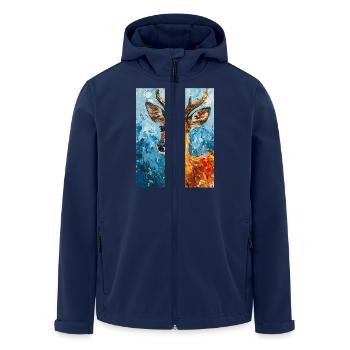 Image de cerf - Veste softshell homme en polyester recyclé Stanley/Stella - marine - Devant - AI Model Male 185 light (185cm)