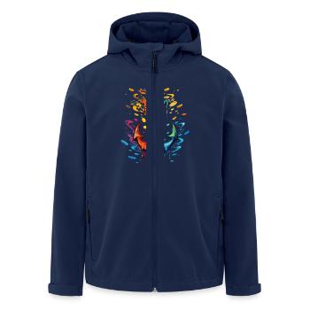 Ancre - Veste softshell homme en polyester recyclé Stanley/Stella - marine - Devant - AI Model Male 185 light (185cm)