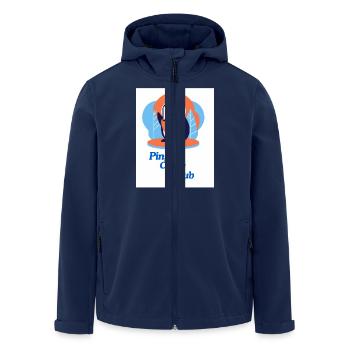 Pinguin Coffee Club - Recycelte Männer Softshell-Jacke von Stanley/Stella - Navy - Vorne - AI Model Male 185 light (185cm)