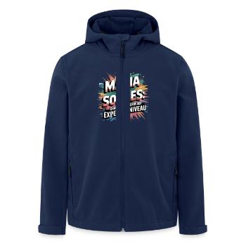 Mama Chaos - Men’s Recycled Softshell Jacket by Stanley/Stella - navy - Front - AI Model Male 185 light (185cm)