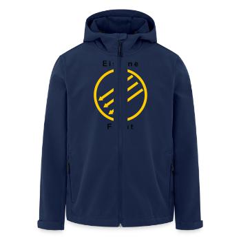 Eiserne Front - Drei Pfeile - Men’s Recycled Softshell Jacket by Stanley/Stella - navy - Front - AI Model Male 185 light (185cm)
