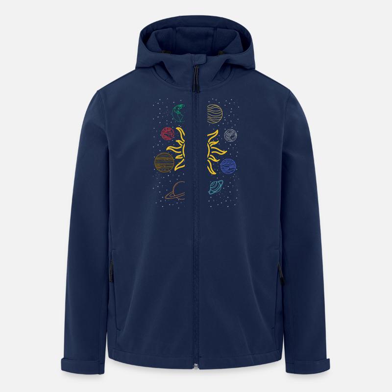 Sun Planets - Men’s Recycled Softshell Jacket by Stanley/Stella - navy