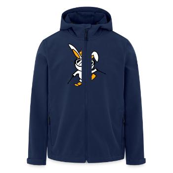 Hase Skibrille Skihase Skifahren Ski Brille Mütze - Recycelte Männer Softshell-Jacke von Stanley/Stella - Navy - Vorne - AI Model Male 185 light (185cm)