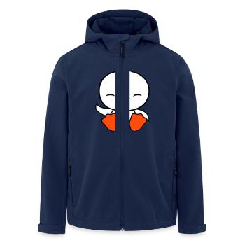 Ente sitzt freundlich glücklich Begrüßung Winken - Recycelte Männer Softshell-Jacke von Stanley/Stella - Navy - Vorne - AI Model Male 185 light (185cm)