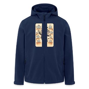Éléphant dansant dans la boutique de porcelaine - Veste softshell homme en polyester recyclé Stanley/Stella - marine - Devant - AI Model Male 185 light (185cm)