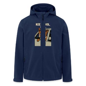 Keep Cool, Bro Pablo - Recycelte Männer Softshell-Jacke von Stanley/Stella - Navy - Vorne - AI Model Male 185 light (185cm)
