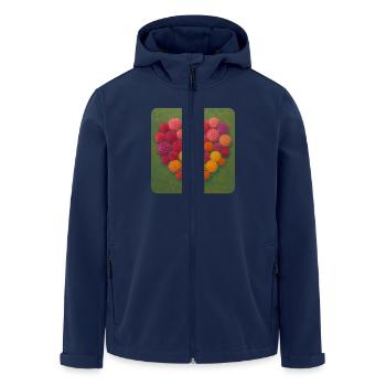Heart of Dahlias - Men’s Recycled Softshell Jacket by Stanley/Stella - navy - Front - AI Model Male 185 light (185cm)