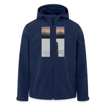 Tattoo Art Artist Gift - Men’s Recycled Softshell Jacket by Stanley/Stella - navy - Front - AI Model Male 185 light (185cm)