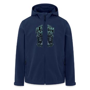 Algorithme Empereur Cyber Roi Tech Artwork - Veste softshell homme en polyester recyclé Stanley/Stella - marine - Devant - AI Model Male 185 light (185cm)