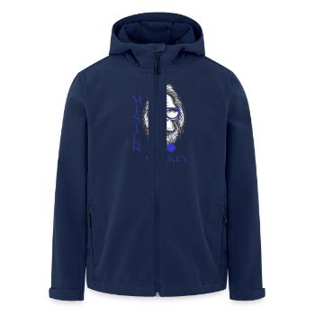 Mister Monkey Shirt - Recycelte Männer Softshell-Jacke von Stanley/Stella - Navy - Vorne - AI Model Male 185 light (185cm)