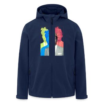 Patrice Lumumba - Recycelte Männer Softshell-Jacke von Stanley/Stella - Navy - Vorne - AI Model Male 185 light (185cm)