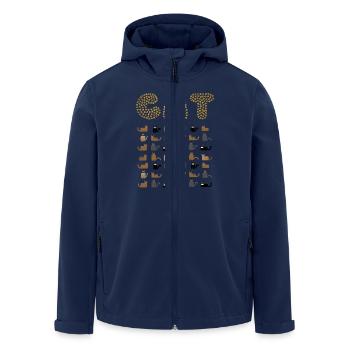 CAT - Men’s Recycled Softshell Jacket by Stanley/Stella - navy - Front - AI Model Male 185 light (185cm)