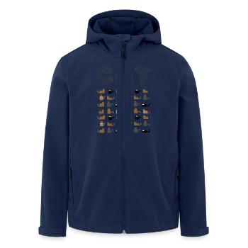KATZE - Recycelte Männer Softshell-Jacke von Stanley/Stella - Navy - Vorne - AI Model Male 185 light (185cm)