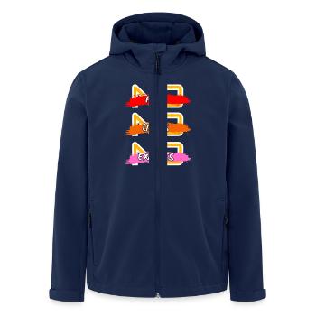 No fear no limits no excuses - Men’s Recycled Softshell Jacket by Stanley/Stella - navy - Front - AI Model Male 185 light (185cm)