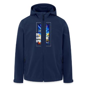 Faites quelque chose d’épique - Veste softshell homme en polyester recyclé Stanley/Stella - marine - Devant - AI Model Male 185 light (185cm)