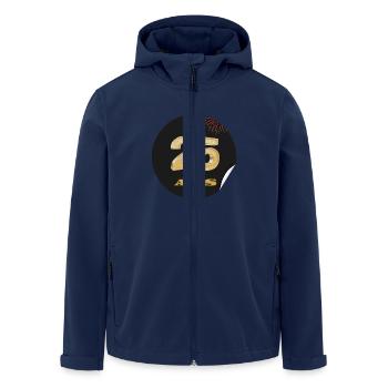 25 ans d’éclat – Un sticker - Veste softshell homme en polyester recyclé Stanley/Stella - marine - Devant - AI Model Male 185 light (185cm)