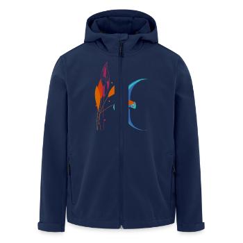 Fish and Plant - Men’s Recycled Softshell Jacket by Stanley/Stella - navy - Front - AI Model Male 185 light (185cm)