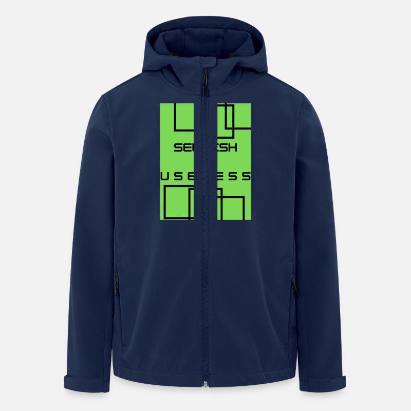 selfish is useless - Veste softshell homme en polyester recyclé Stanley/Stella - marine
