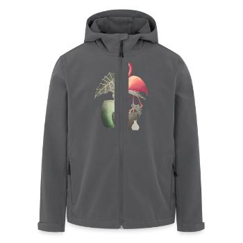 Flamant - Veste softshell homme en polyester recyclé Stanley/Stella - charbon - Devant - AI Model Male 185 light (185cm)