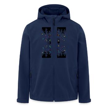J’ÉTAIS FAIT POUR FAIRE LA FÊTE - Veste softshell homme en polyester recyclé Stanley/Stella - marine - Devant - AI Model Male 185 light (185cm)