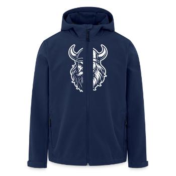 Wikinger Helm Odin - Recycelte Männer Softshell-Jacke von Stanley/Stella - Navy - Vorne - AI Model Male 185 light (185cm)