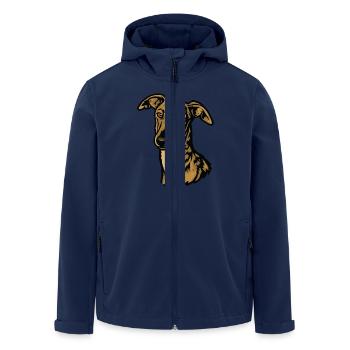 Galgo Español – Stolz & Schönheit - Recycelte Männer Softshell-Jacke von Stanley/Stella - Navy - Vorne - AI Model Male 185 light (185cm)