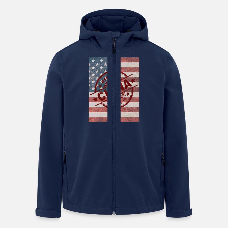 Made in China - Men’s Recycled Softshell Jacket by Stanley/Stella - navy