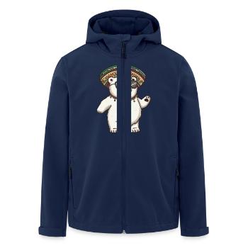 Polar Bear Funny Sombrero - Men’s Recycled Softshell Jacket by Stanley/Stella - navy - Front - AI Model Male 185 light (185cm)