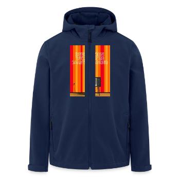 La révolution ne sera pas mastercardée - Veste softshell homme en polyester recyclé Stanley/Stella - marine - Devant - AI Model Male 185 light (185cm)