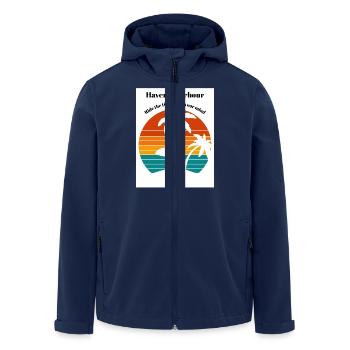 Ride the tide clear your mind 1 - Recycelte Männer Softshell-Jacke von Stanley/Stella - Navy - Vorne - AI Model Male 185 light (185cm)