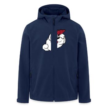 Hund Schmetterling Nase Süß Lustig Glücklich Comic - Recycelte Männer Softshell-Jacke von Stanley/Stella - Navy - Vorne - AI Model Male 185 light (185cm)